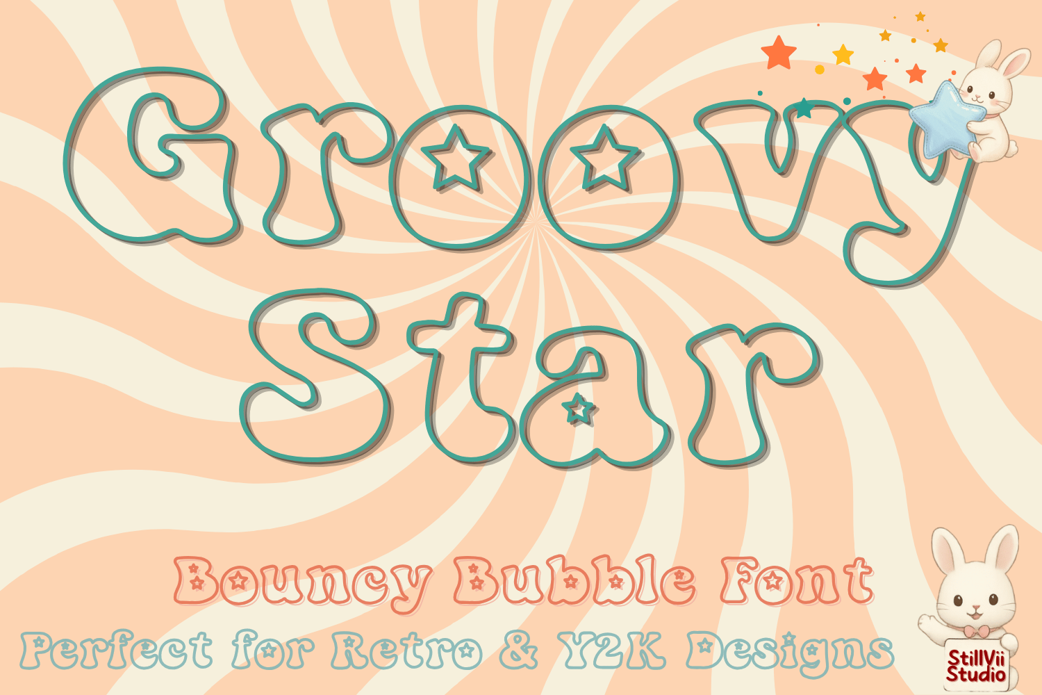 Groovy Star preview: 1970s disco retro lettering