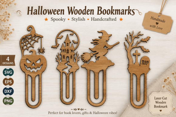 Halloween Bookmark SVG Laser Cut Bundle