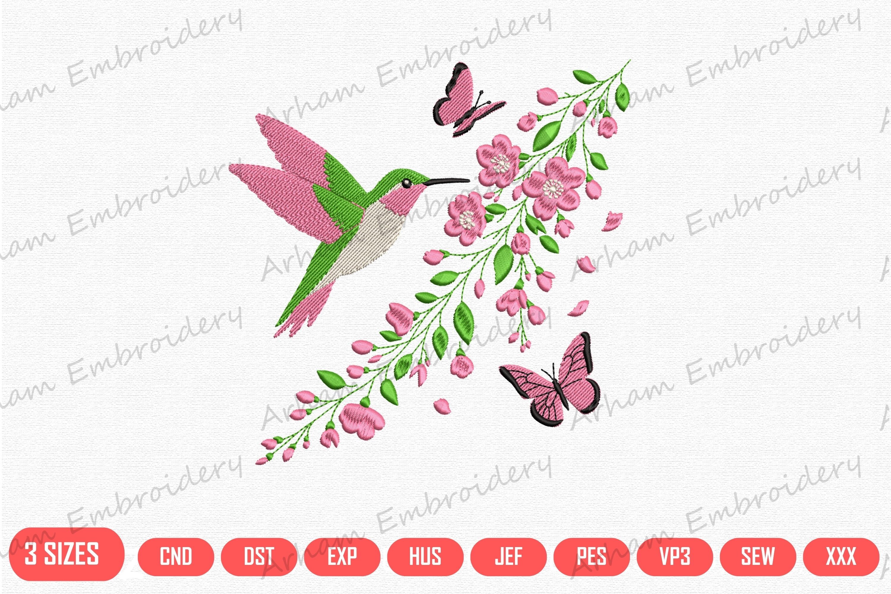 Hummingbird Floral Butterfly Blossom