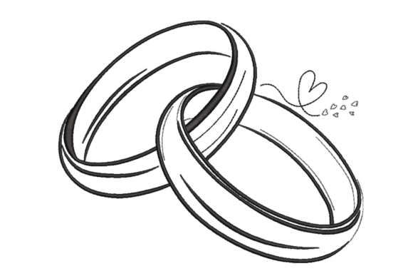 Interlocking Wedding Rings Heart