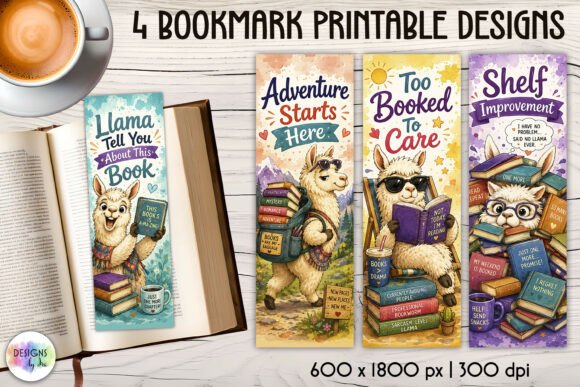 Llama Reader Printable Bookmarks
