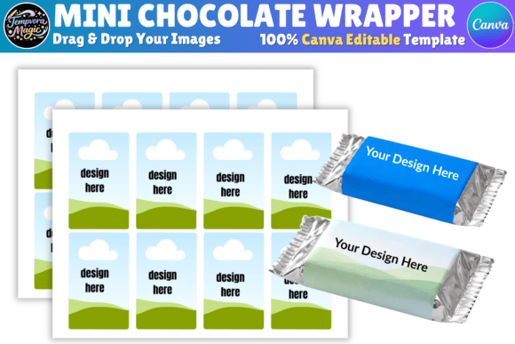 Mini Chocolate Wrapper Canva Template