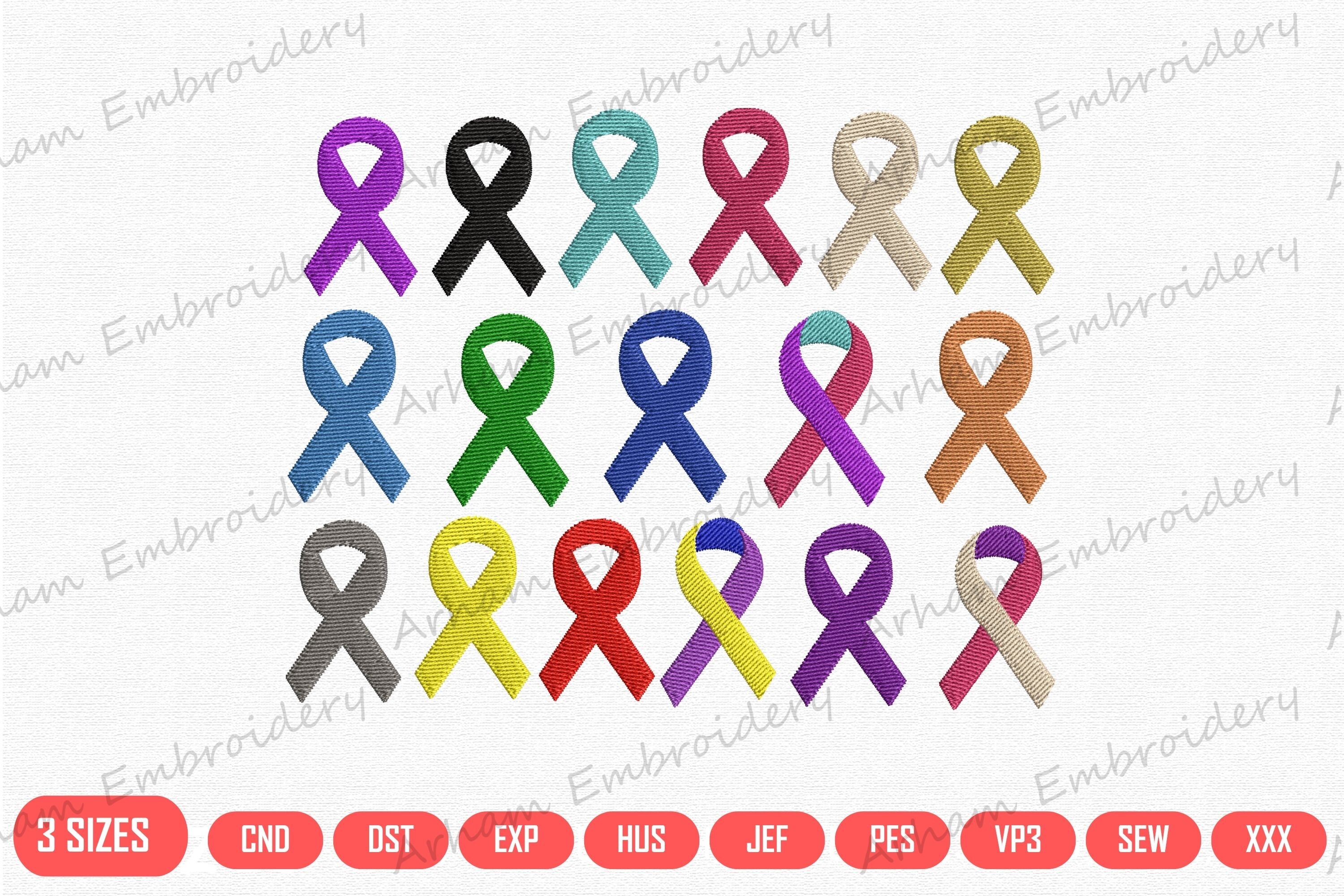 Multi Color Support Awareness Ribbon