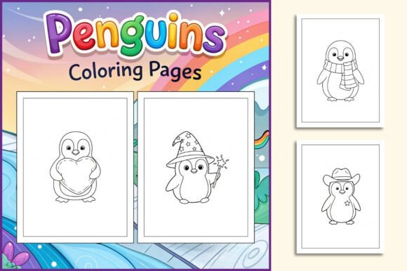 Penguins Coloring Pages Printable
