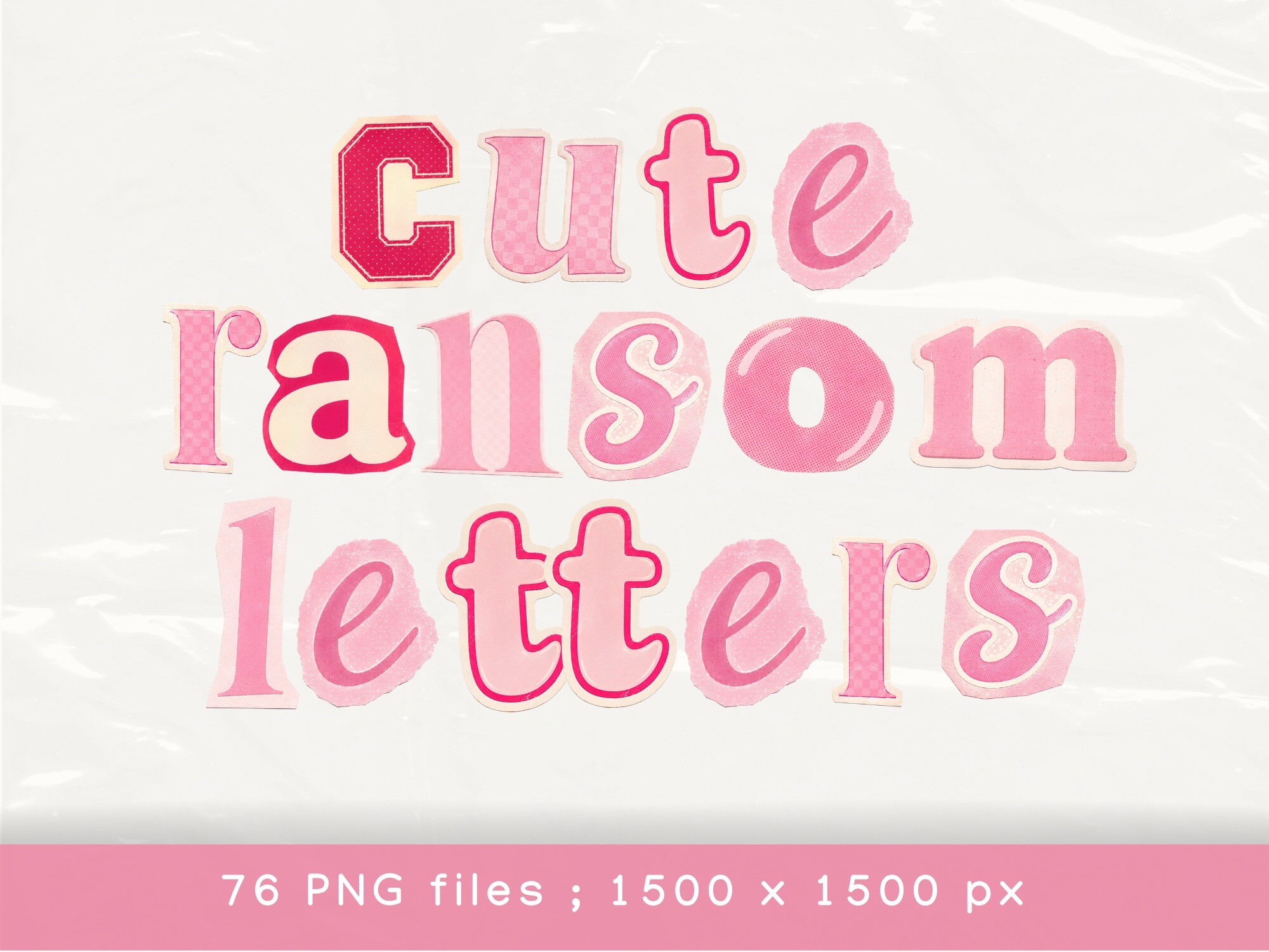 Ransom Letters, Pink Cutout Alphabet
