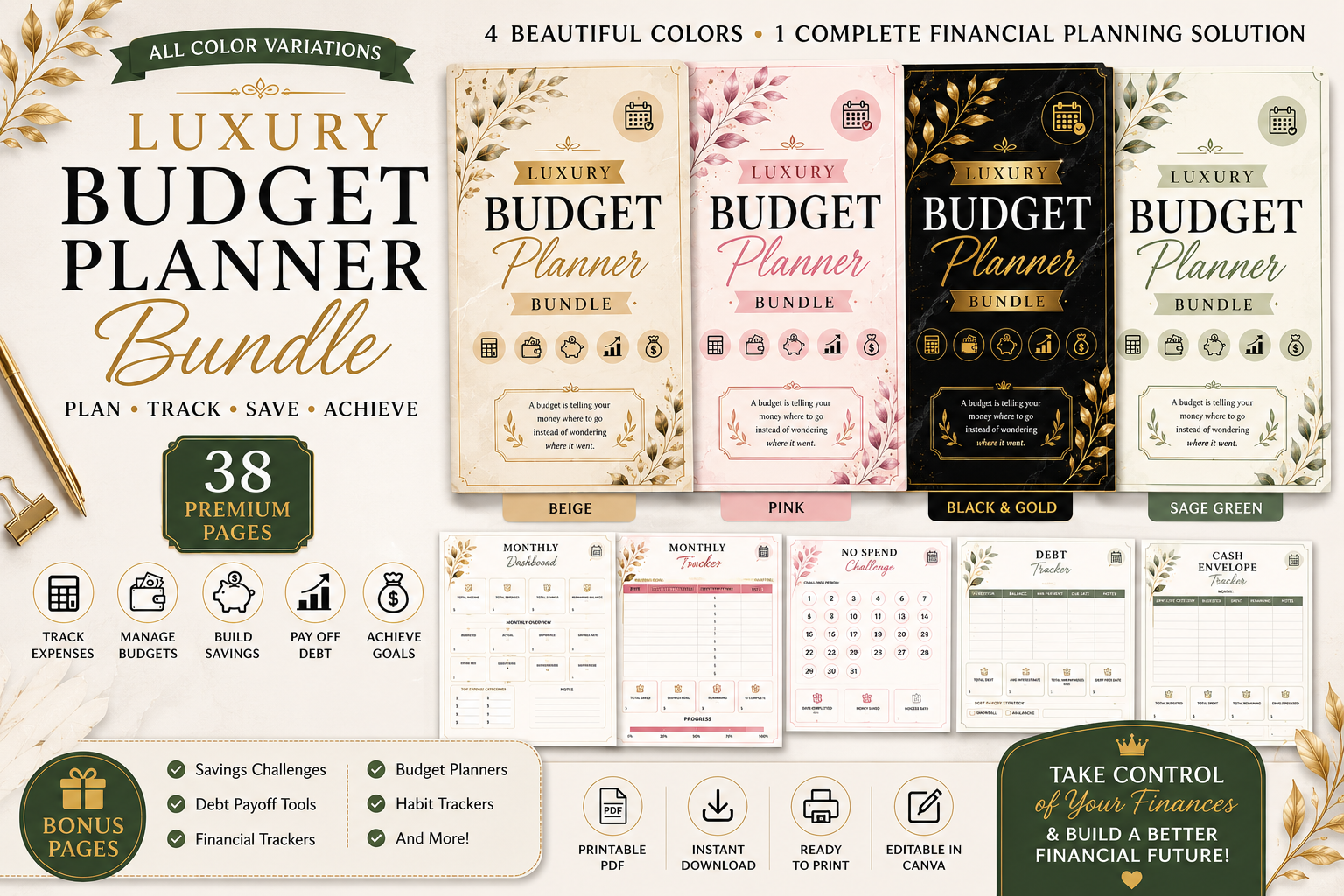 Ultimate Luxury Budget Planner 4 Color
