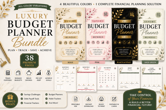 Ultimate Luxury Budget Planner 4 Color budget planner
