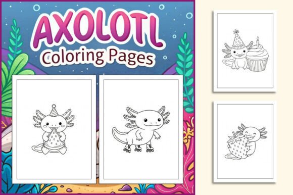 Axolotl Coloring Pages for Kids