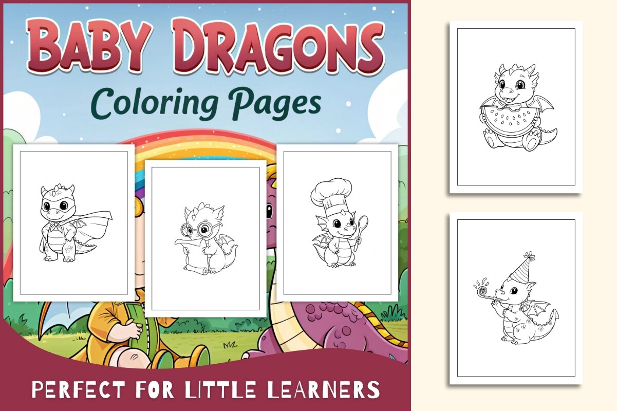 Baby Dragons Coloring Pages Printable