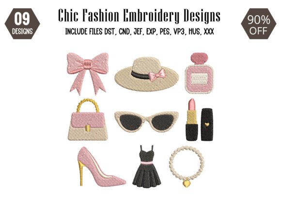 Chic Fashion Mini Embroidery Designs