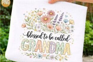 Cottagecore Blessed Grandma PNG T-shirt Graphic by Honey Prints ...