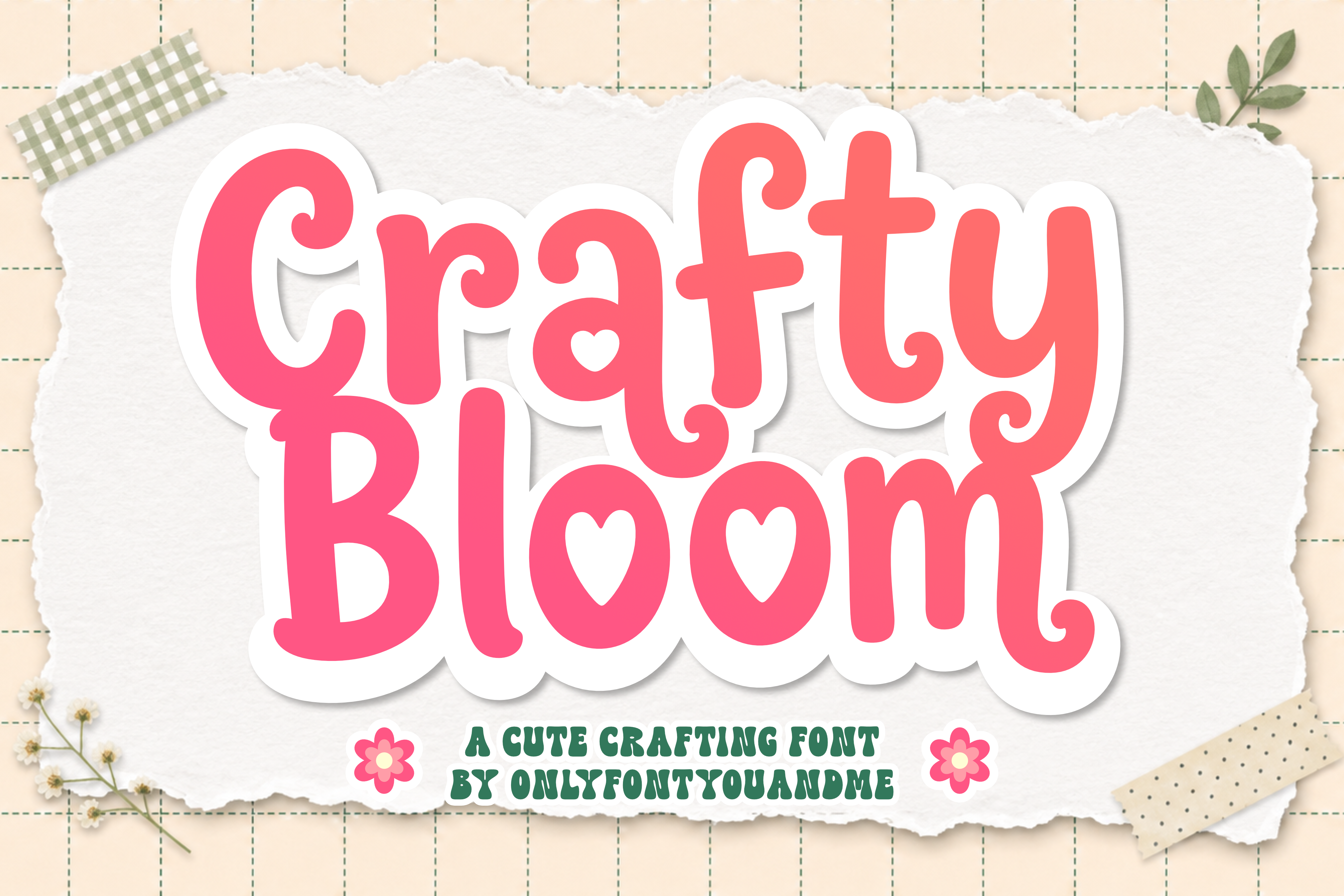 Crafty Bloom Font by onlyfontyouandme · Creative Fabrica