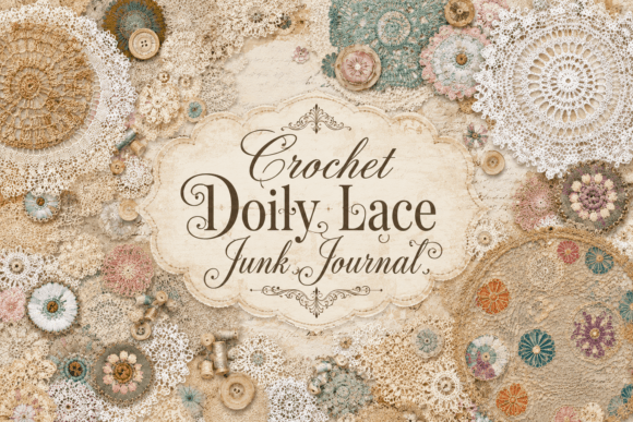 Crochet Doily Lace Junk Journal