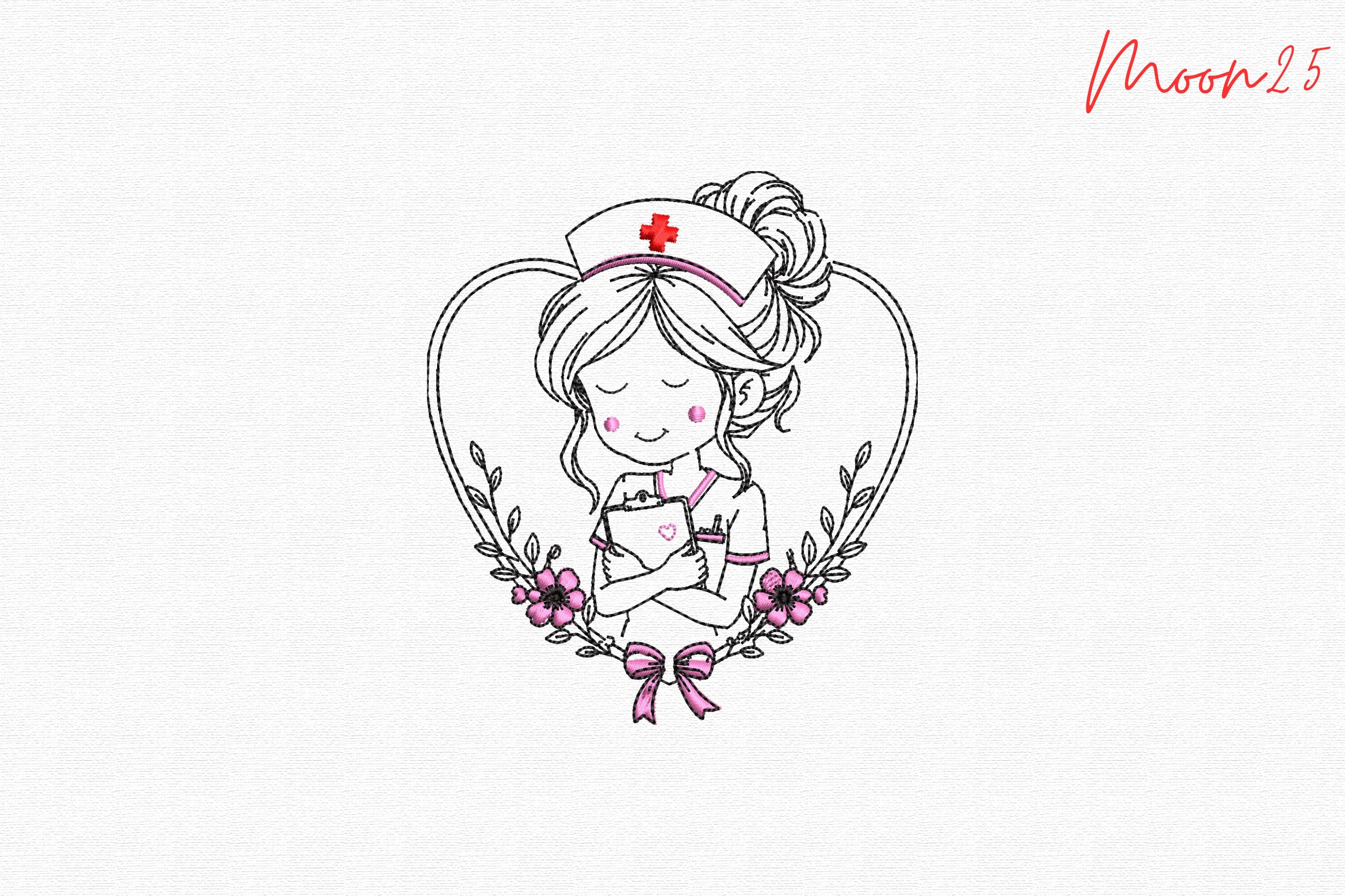 Cute Nurse Heart Floral Tribute