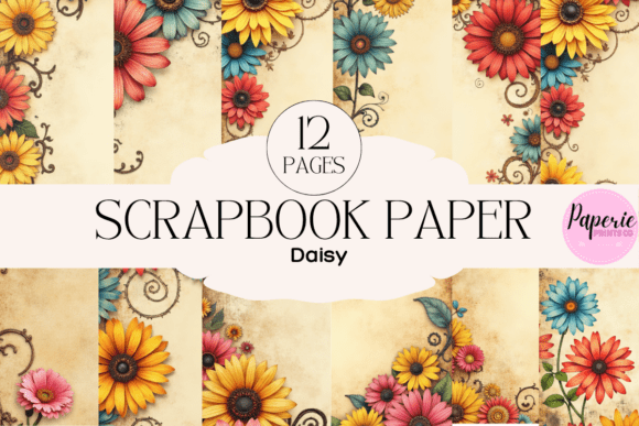 Daisy Scrapbook Paper