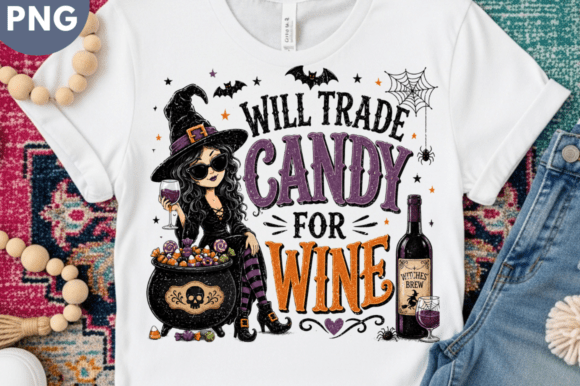 I Will Trade Candy for Wine Halloween