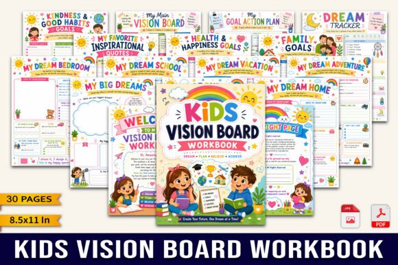 Kids Vision Board Workbook