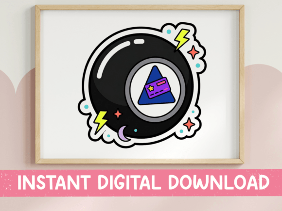 Magic 8 Ball Retro 80s Art