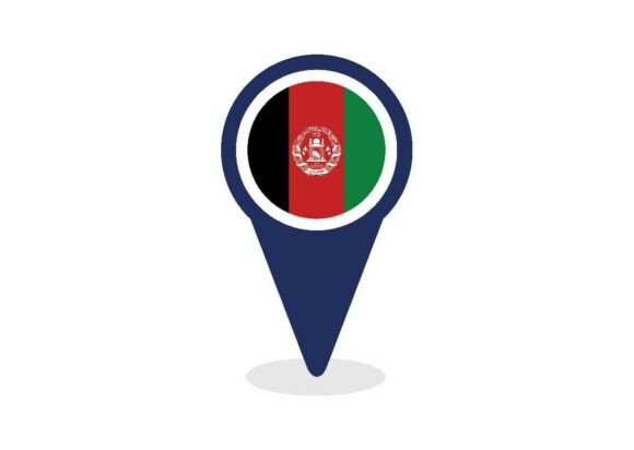 Map Pointer with Afghanistan
