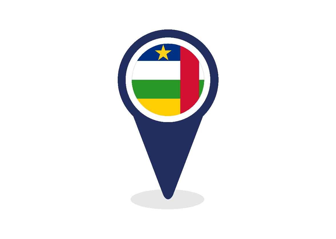 Map Pointer with Central African Republi