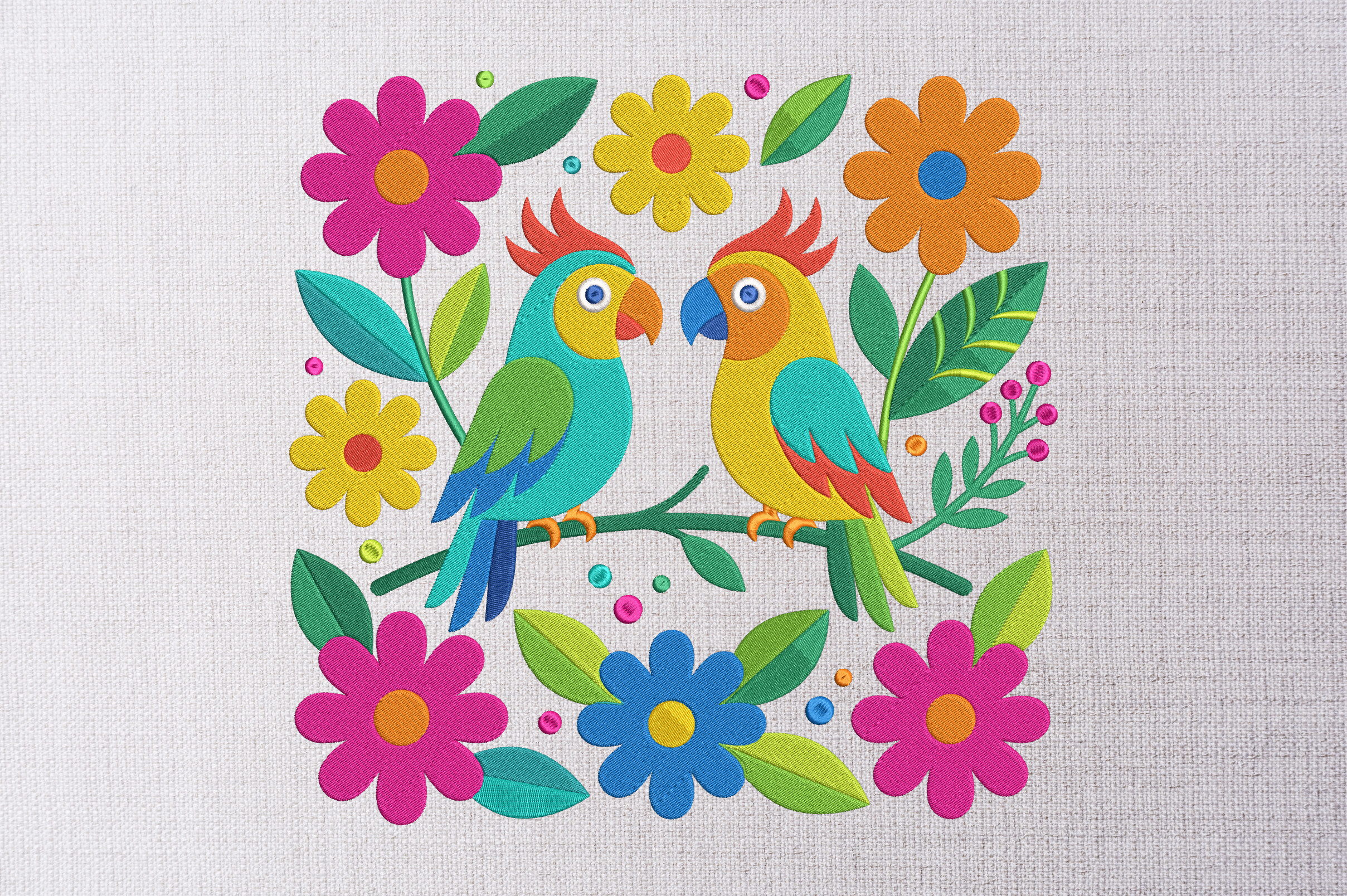 Mexican Otomi Embroidery Design