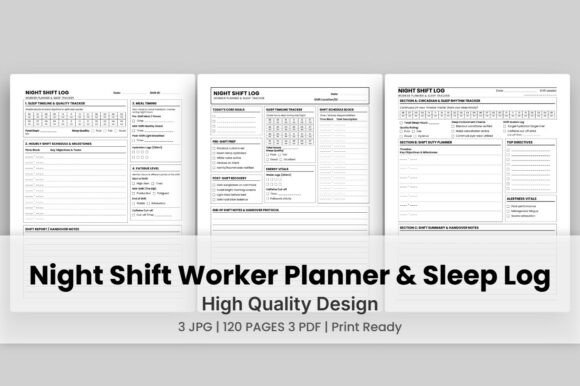 Night Shift Log Book KDP Interior