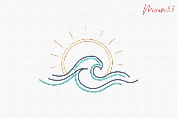 Ocean Wave Sunrise Coastal Scene