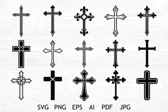 Ornate Christian Cross SVG Bundle