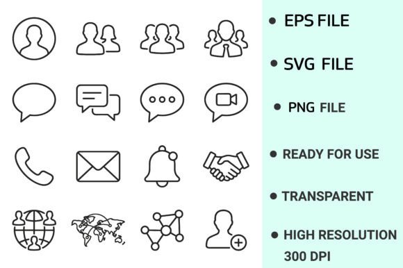 People Symbols Outline Icon Bundle Set