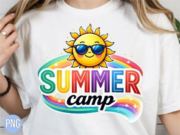 Summer Camp Rainbow Sunshine Cute PNG