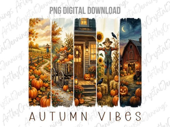 Autumn Vibes Harvest Brushstroke PNG