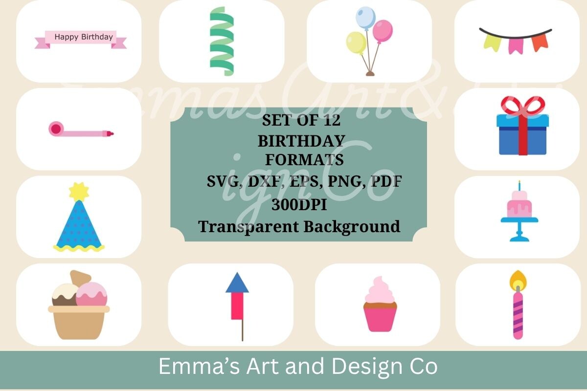 Birthday Celebration Vector Bundle