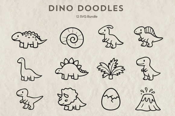 Dino Doodles SVG Bundle