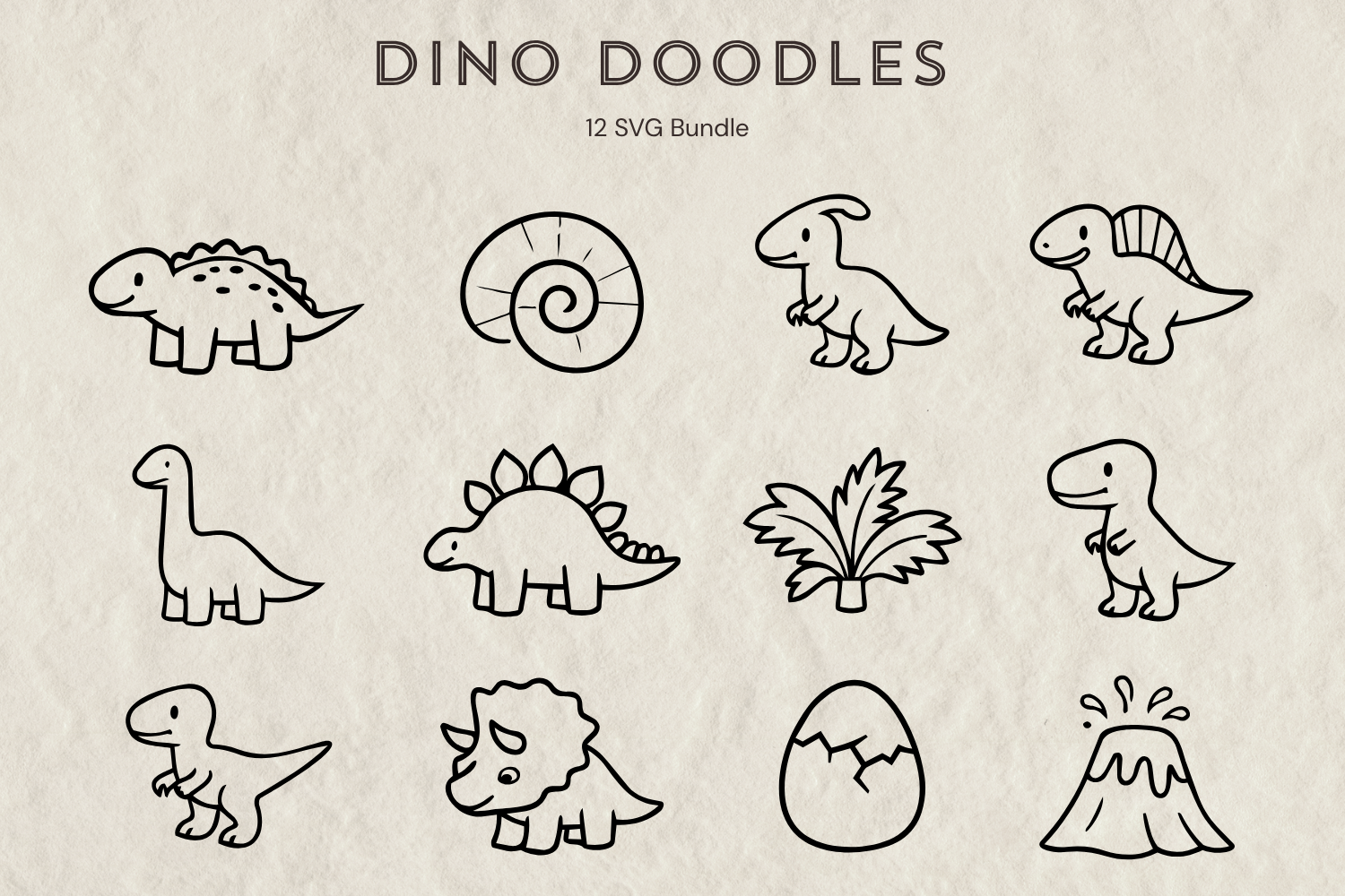Dino Doodles SVG Bundle