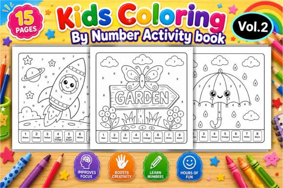 Preview of Easy Color by Number Coloring Pages coloring pages for kids