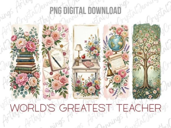 Floral Teacher Appreciation Brushstroke