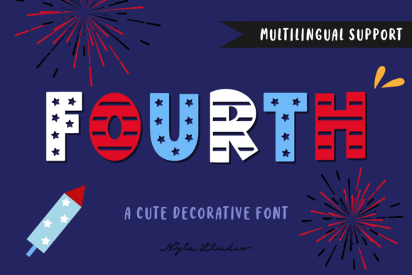 Preview specimen of Fourth decorative font