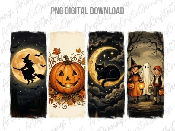 Halloween Folk Art Brushstroke PNG