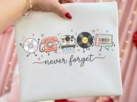 Retro 90s Cassette Vinyl PNG Bundle - High Res 3D Print Files - Image 2