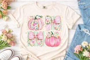 Pink Pumpkins and Bows PNG Clipart Graphic by Dreamtidestudio ...