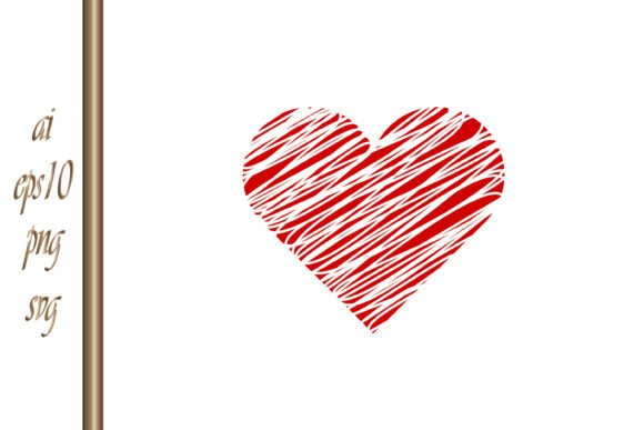 Red Heart Icon Doodle Love Valentine Day