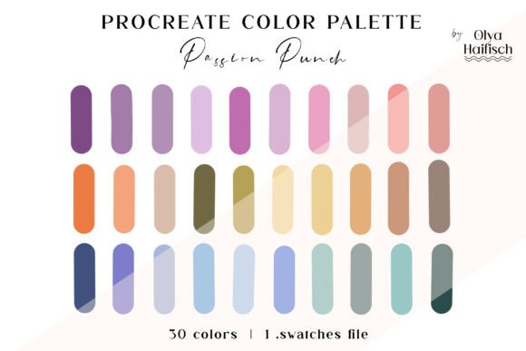 Rich Muted Retro Procreate Color Palette