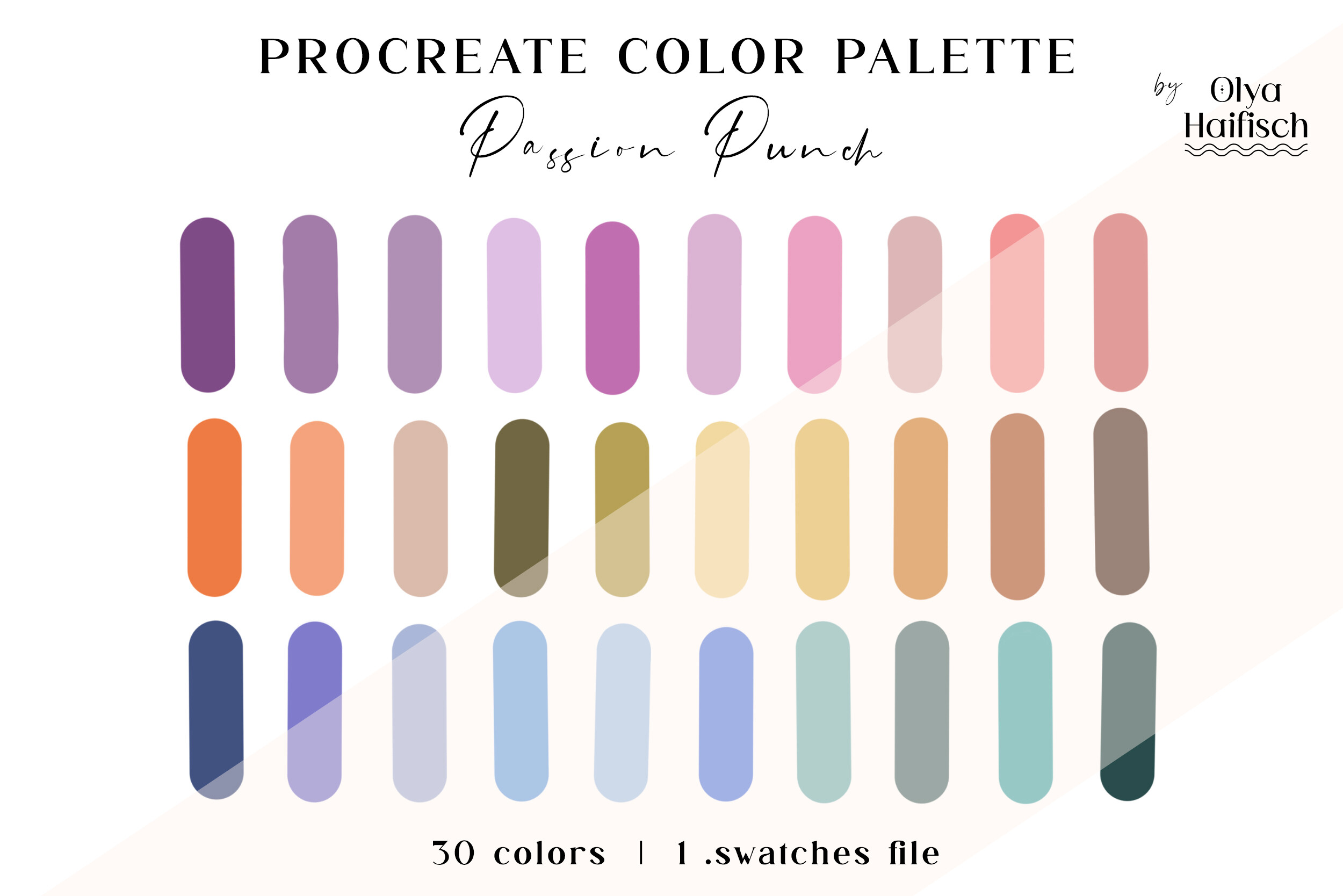 Rich Muted Retro Procreate Color Palette