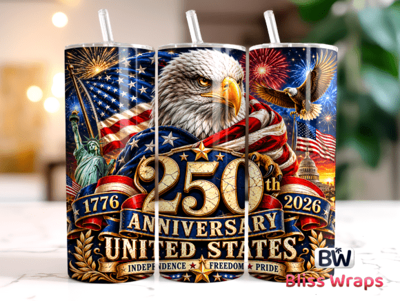 USA 250th Anniversary Tumbler Wrap