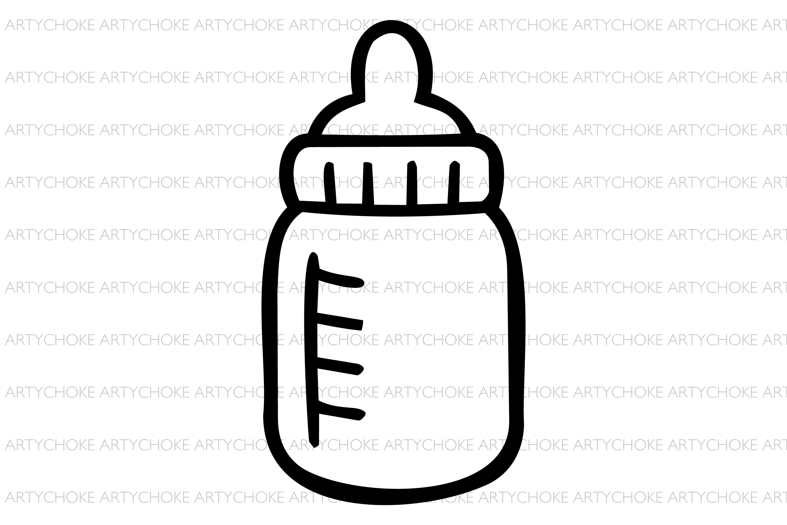 Baby Bottle SVG Doodle