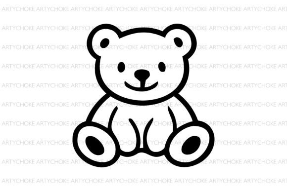 Baby Teddy Bear SVG Doodle