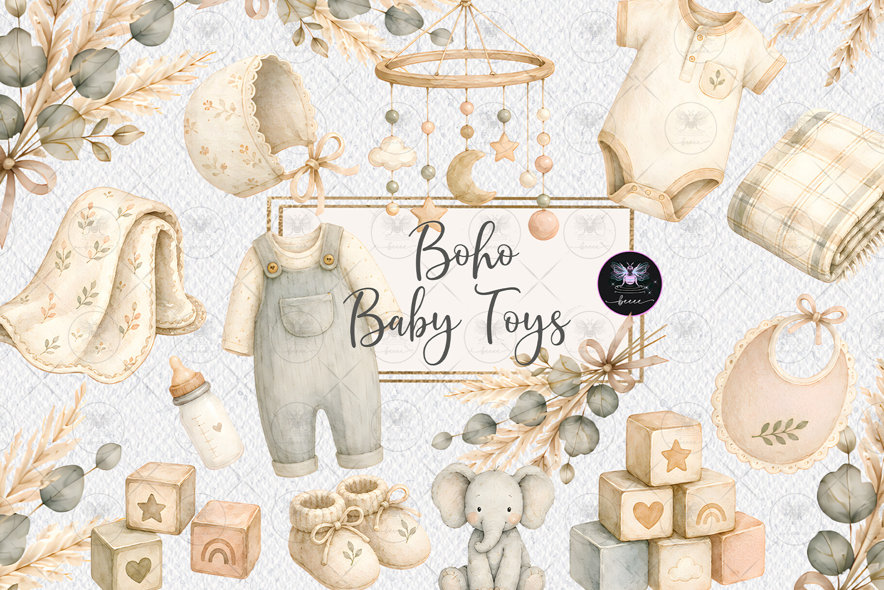Boho Baby Toys Clipart - photo 1