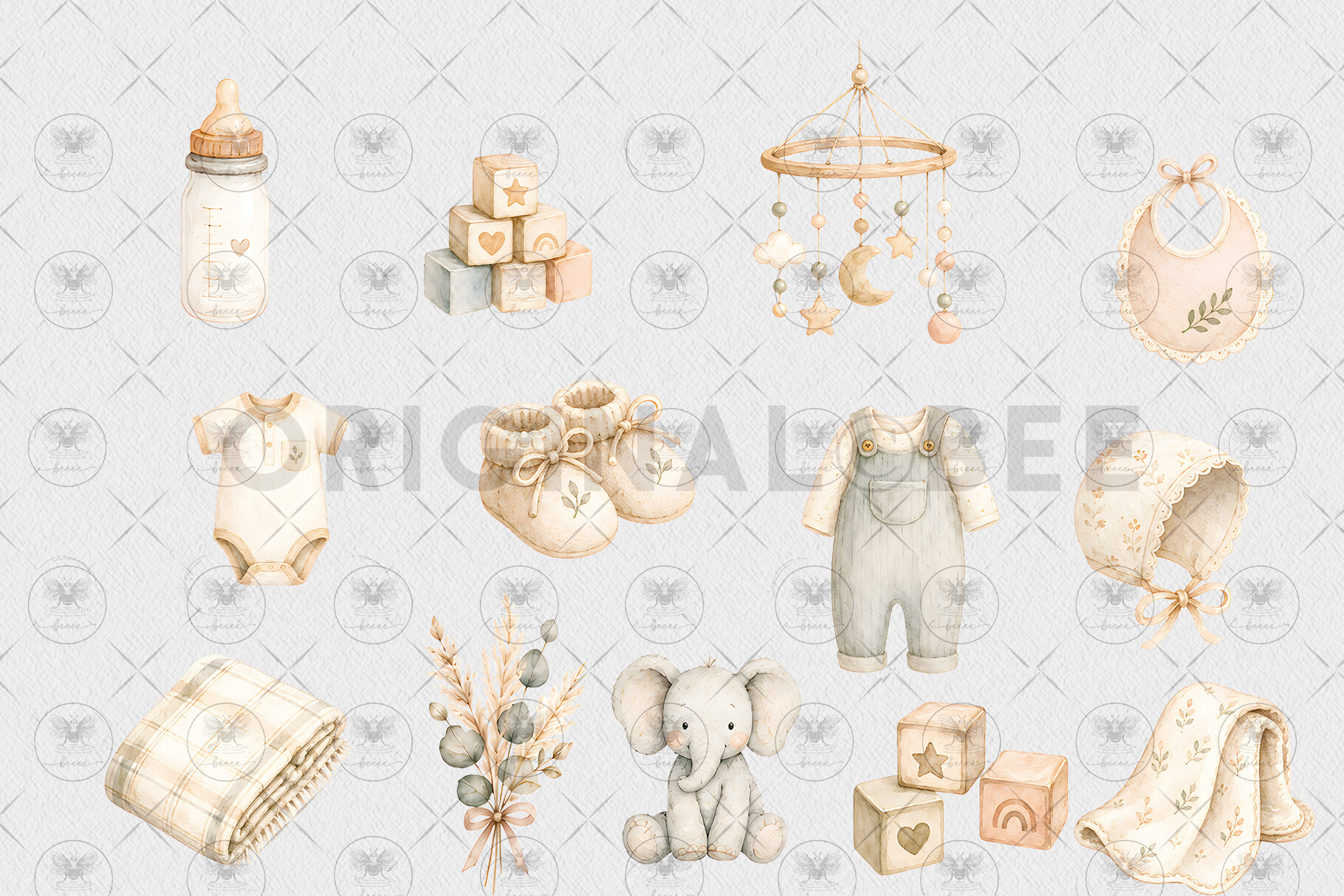 Boho Baby Toys Clipart - photo 3