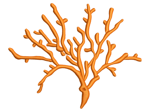 Branching Coral Reef Machine Embroidery
