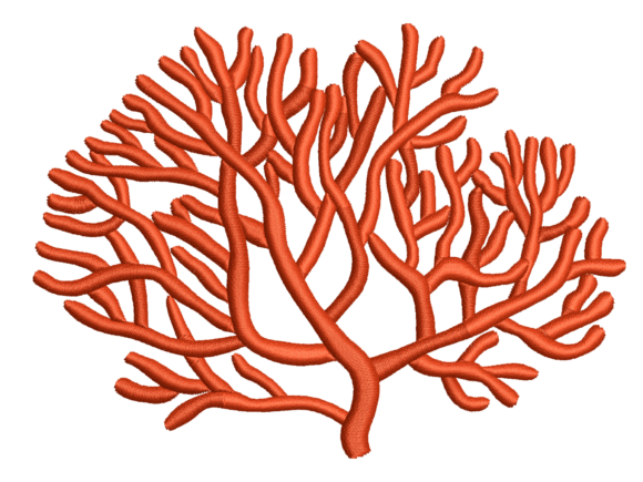 Branching Coral Reef Machine Embroidery